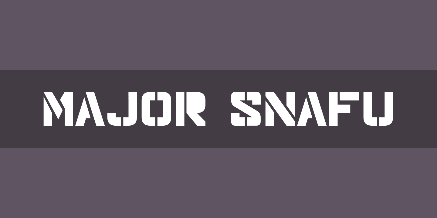 Beispiel einer Major Snafu-Schriftart